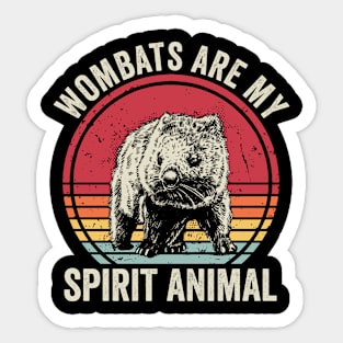 Wombat Is My Spirit Animal Sticker